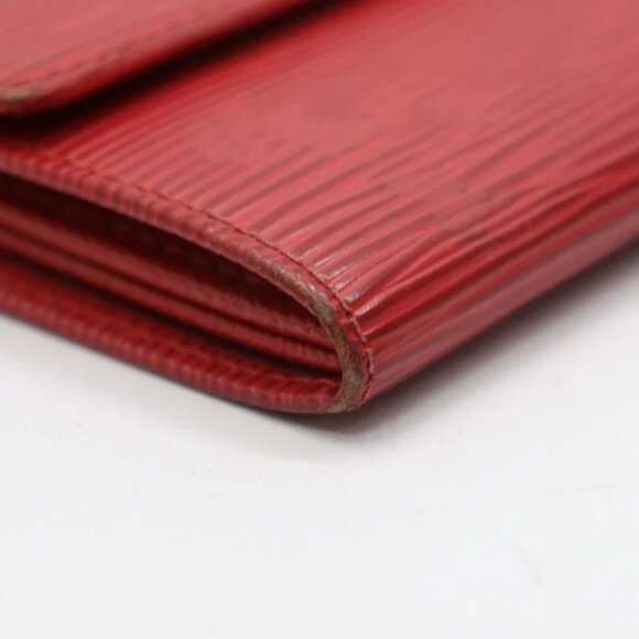 Louis Vuitton Epi Red Leather Pochette Porte-Monnaie Wallet - Picture 15 of 16